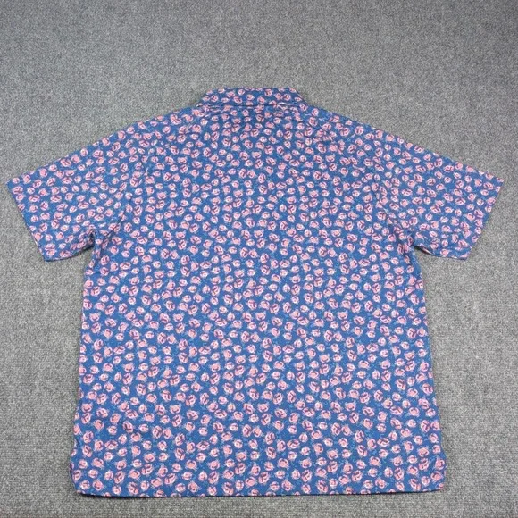 Callaway Mens XL Opti-Dri Golf Polo Galaxy Blue Pink Crab Print UPF 50 NWT - Picture 8 of 8